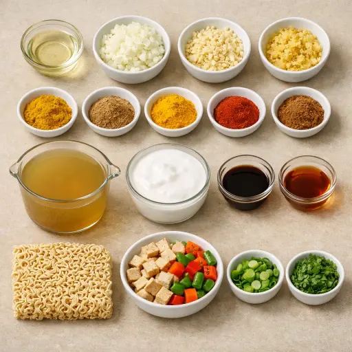 Ingredients for Curry Ramen