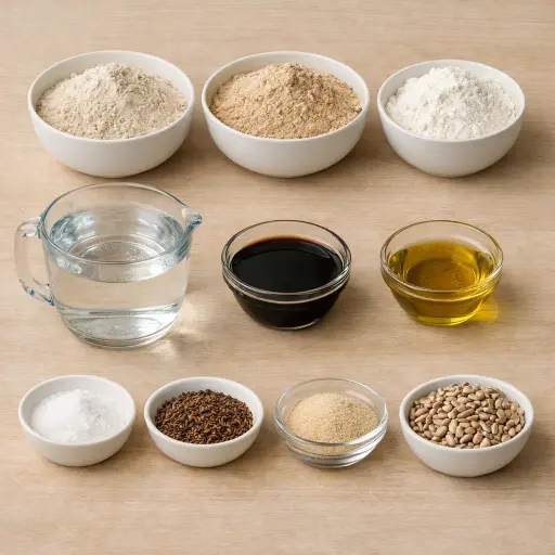 Ingredients for Danish Rye Bread