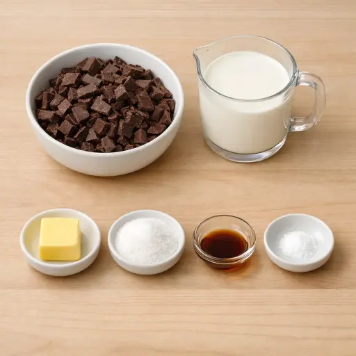 Ingredients for Dark Chocolate Fondue