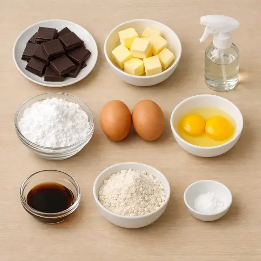 Ingredients for Decadent Chocolate Lava Cake