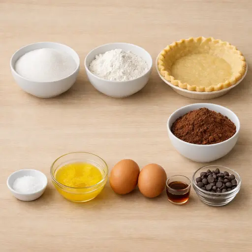 Ingredients for Decadent Dark Chocolate Fudge Pie
