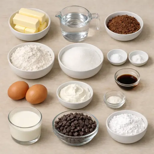 Ingredients for Decadent Fudge Delight