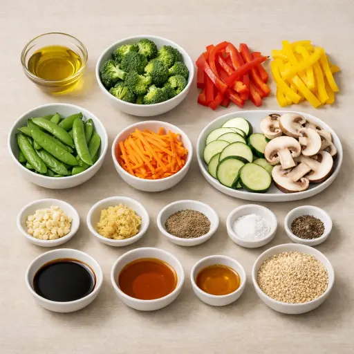 Ingredients for Decathlon Veggie Stir-Fry