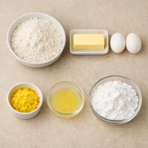 Ingredients for Delightful Lemon Cake Mix Cookies