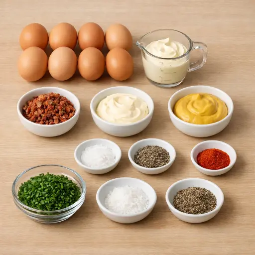 Ingredients for Deviled Eggs