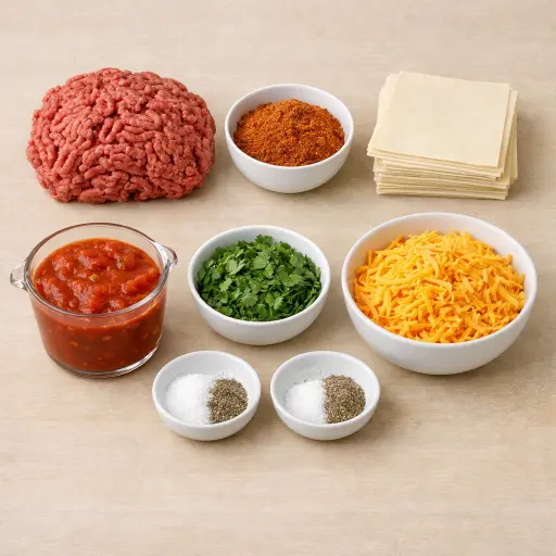 Ingredients for DIY Taco Cups