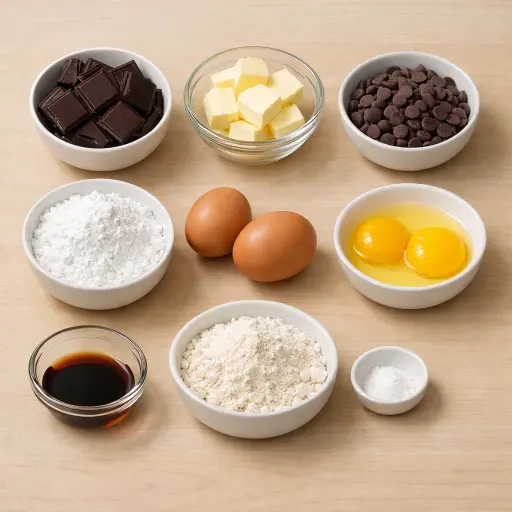 Ingredients for Double Chocolate Lava Cake