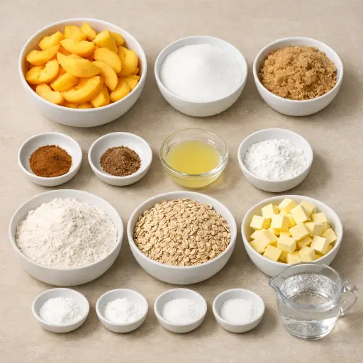 Ingredients for Dutch Oven Peach Cobbler