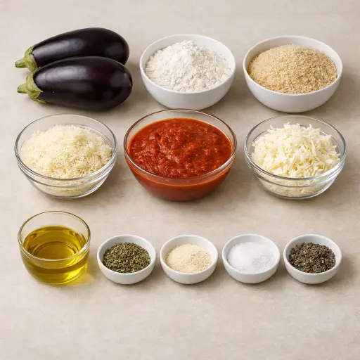 Ingredients for Eggplant Parmesan Delight