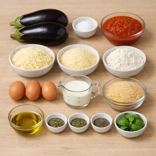 Ingredients for Eggplant Parmesan