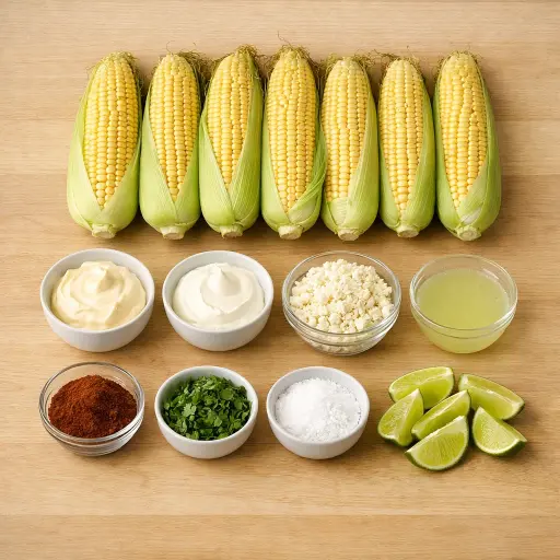 Ingredients for Elote (Mexican Street Corn)
