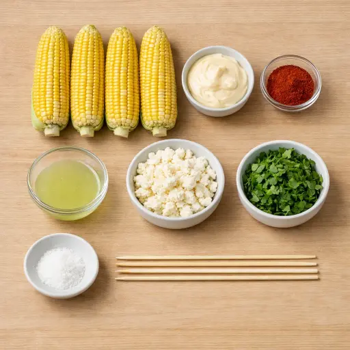 Ingredients for Elote Loco