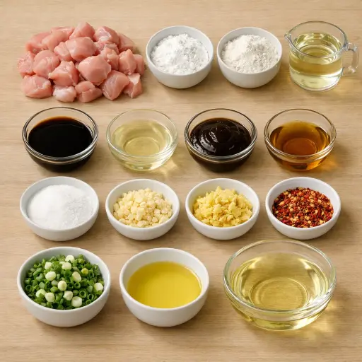 Ingredients for Emperor’s Favorite Chicken