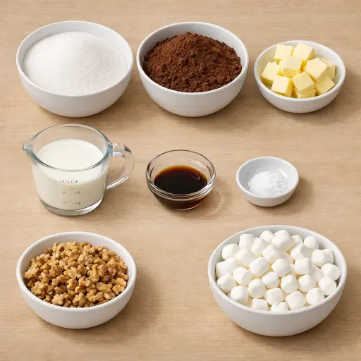 Ingredients for Enchanted Chocolate Fantasy Fudge