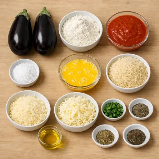 Ingredients for Epic Eggplant Parmesan Delight