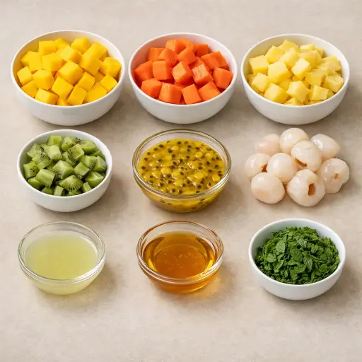 Ingredients for Exotic Tropical Fruit Salad