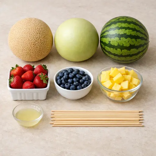 Ingredients for Fast Break Fruit Skewers