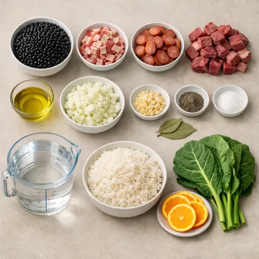 Ingredients for Feijoada