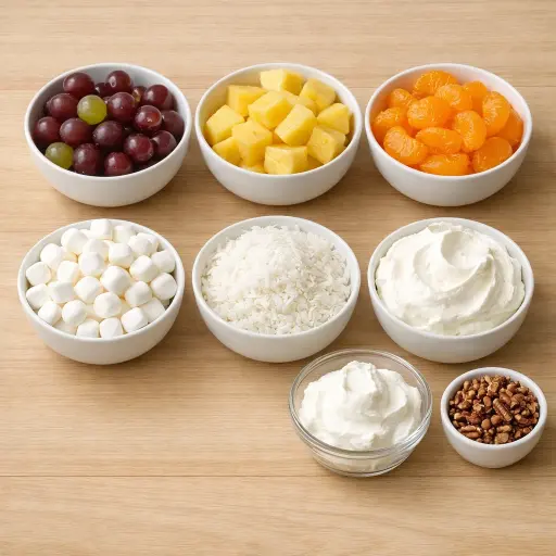 Ingredients for Festive Fruit Delight
