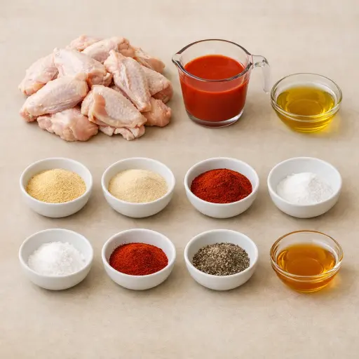 Ingredients for Fiery Grilled Chicken Wings