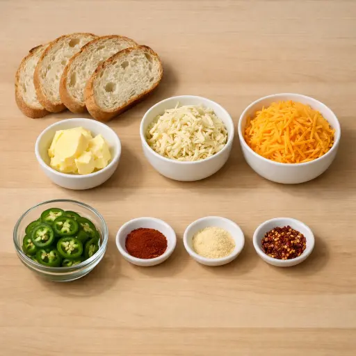 Ingredients for Fiery Heated Cheese Delight