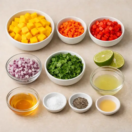 Ingredients for Fiery Mango Habanero Salsa