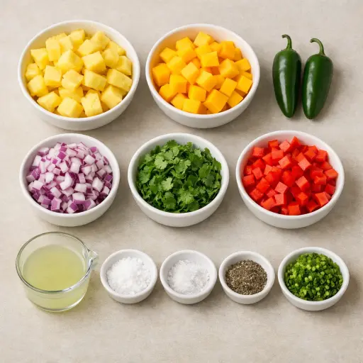 Ingredients for Fiery Tropical Salsa