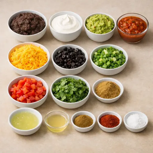 Ingredients for Fiesta Layered Dip