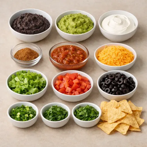 Ingredients for Fiesta Nine-Layer Delight