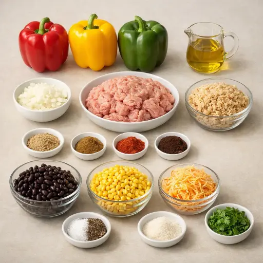 Ingredients for Fiesta Stuffed Peppers