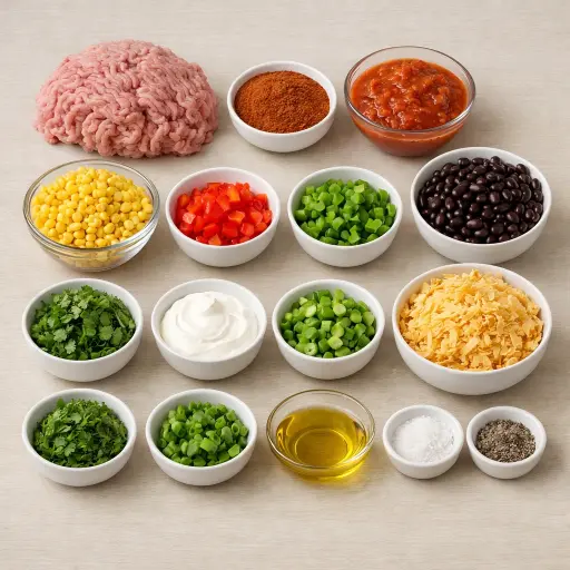 Ingredients for Fiesta Taco Casserole