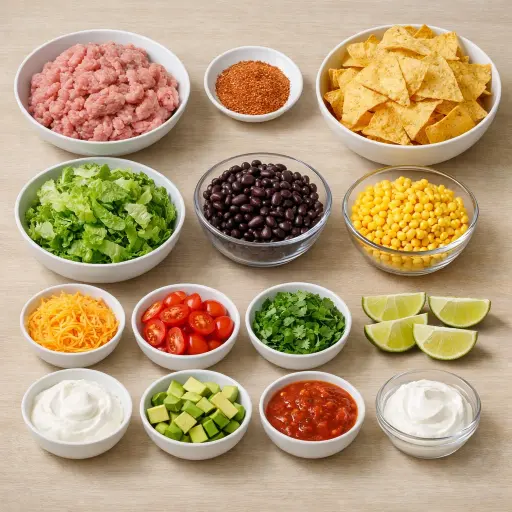 Ingredients for Fiesta Taco Salad Bowl