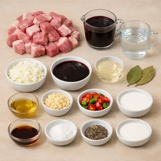 Ingredients for Filipino Dinuguan