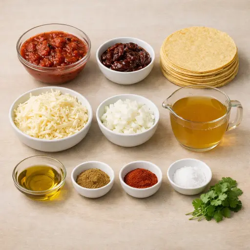 Ingredients for Fire-Roasted Chipotle Enchiladas