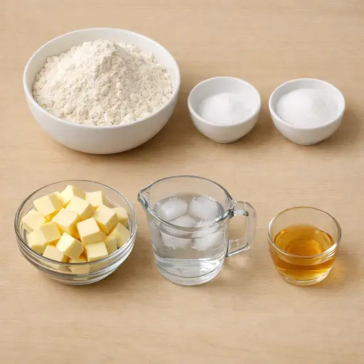 Ingredients for Flaky Buttery Pie Crust