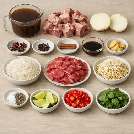 Ingredients for Flaming Pho