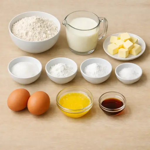 Ingredients for Fluffy Buttermilk Pancakes