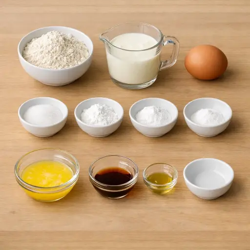 Ingredients for Fluffy Golden Pancakes
