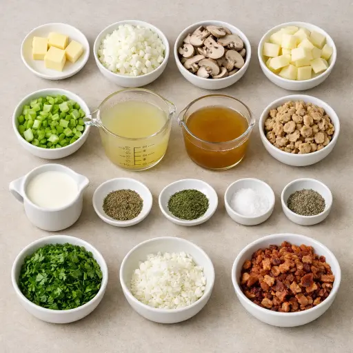 Ingredients for Forest-Inspired Clam Chowder