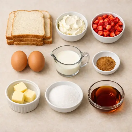 Ingredients for French Toast Roll-Ups