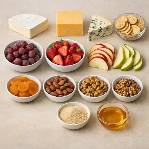 Ingredients for Fruit and Cheese Platter
