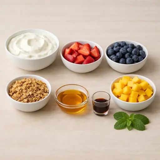 Ingredients for Fruit and Yogurt Parfaits