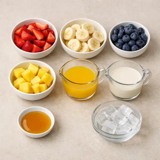 Ingredients for Fruit Symphony Smoothie