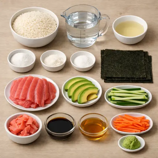 Ingredients for Fusion Sushi Burrito