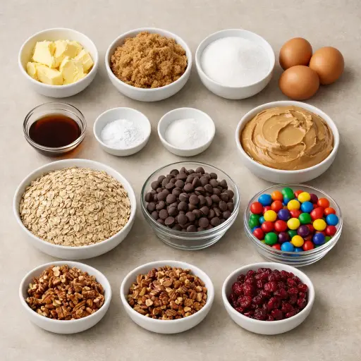 Ingredients for Galactic Monster Cookies