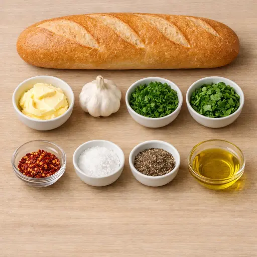 Ingredients for Gale Force Garlic Bread