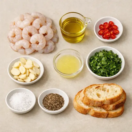 Ingredients for Gambas al Ajillo