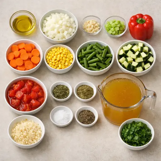 Ingredients for Garden Delight Soup