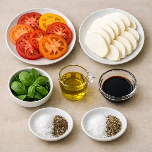 Ingredients for Garden Fresh Caprese Salad