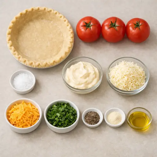Ingredients for Garden Fresh Tomato Pie